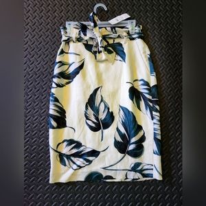 Ann Taylor cream pencil skirt sz 0